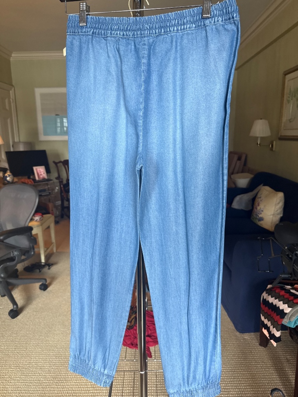 Splendid Chambray Denim Jogger Pants - Size Medium - Picture 5 of 5